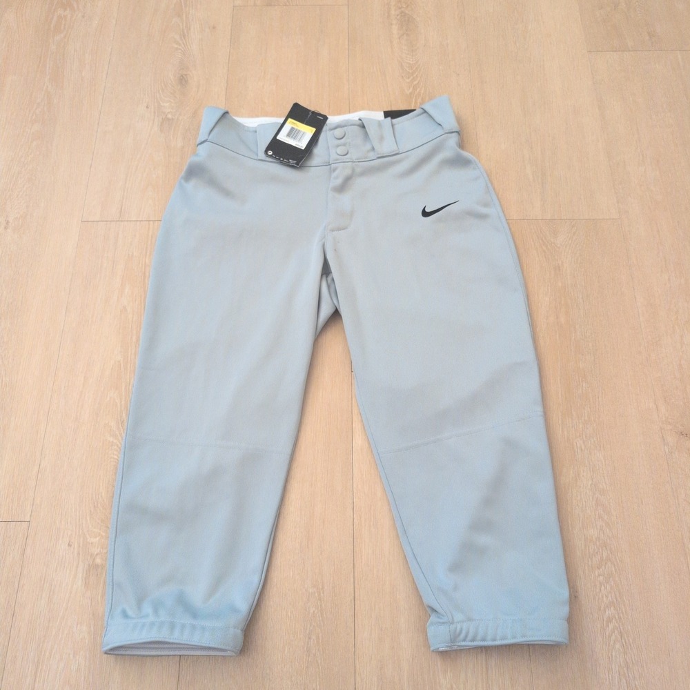 Nike Womens Grey Softball Pants Slim Fit 812572-052 Small NWT